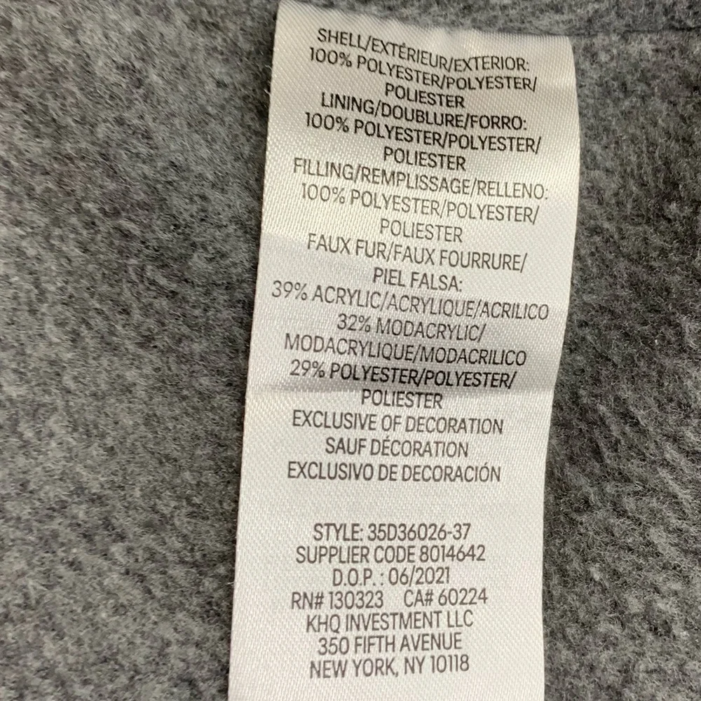 CALVIN KLEIN JEANS Girl's Puffer Hooded Fleece-Lined Coat - Size 8/10 (M)